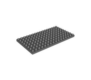 LEGO Dark Stone Gray Duplo Plate 8 x 16 (6490 / 61310)