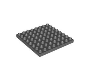 LEGO Gris pierre foncé Duplo assiette 8 x 8 (51262 / 74965)