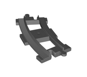 LEGO Dark Stone Gray Duplo Rail Curved (6378)