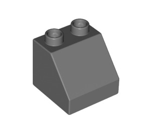 LEGO Dunkles Steingrau Duplo Steigung 2 x 2 x 1.5 (45°) (6474 / 67199)