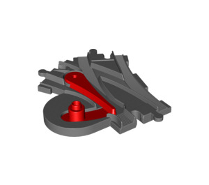 LEGO Dark Stone Gray Duplo Train Switch Points (51560)