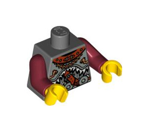 LEGO Grigio pietra scuro Nano O Viking Busto (973 / 76382)