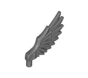 LEGO Dark Stone Gray Feathered Minifig Wing (11100)