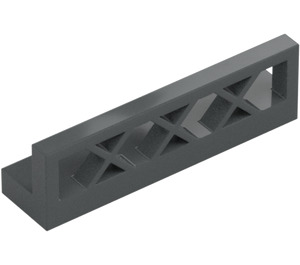 LEGO Dark Stone Gray Fence 1 x 4 x 1 Lattice (3633)