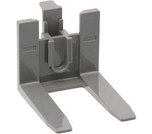 LEGO Dark Stone Gray Forklift Forks 4 x 7 Reinforced with Rubber Belt Holder