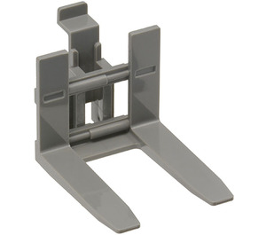 LEGO Dark Stone Gray Forklift Forks 4 x 7 Reinforced without Rubber Belt Holder (45707)