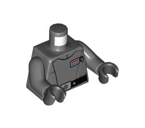 LEGO Dark Stone Gray General Veers Minifig Torso (973 / 76382)