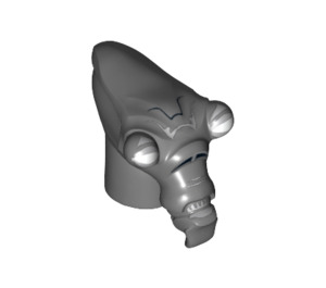 LEGO Dark Stone Gray Geonosian Head with Gray Eyes (12173 / 75183)