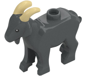 LEGO Mörk Stengrå Goat med Brungul horn (109167)