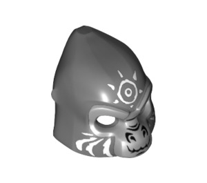 LEGO Dark Stone Gray Gorilla Mask with Gray Face and White Face Paint (13361 / 14046)