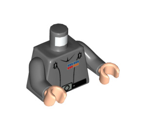 LEGO Dark Stone Gray Grand Moff Tarkin Torso (973 / 76382)
