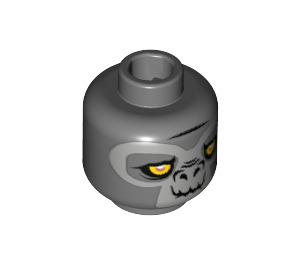 LEGO Dark Stone Gray Grumlo Head (Recessed Solid Stud) (14053 / 16746)