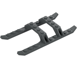 LEGO Grigio pietra scuro Elicottero Landing Skids 12 x 6 (30248 / 40939)