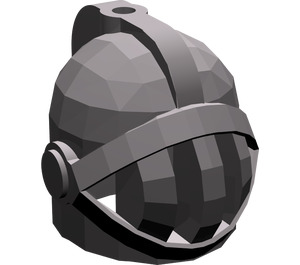 LEGO Dunkles Steingrau Helm mit Gesicht Gitter (4503 / 15569)