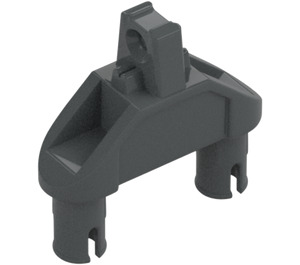 LEGO Dark Stone Gray Hinge 1 x 3 with Two Pins and Finger (47973 / 57359)