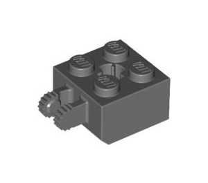 LEGO Gris pierre foncé Charnière Brique 2 x 2 Verrouillage avec Axlehole et Dual Finger (40902 / 53029)