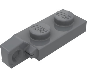 LEGO Dark Stone Gray Hinge Plate 1 x 2 Locking with Single Finger on End Vertical without Bottom Groove (44301 / 49715)
