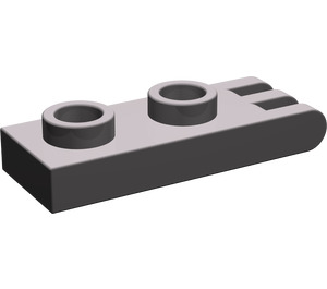 LEGO Dunkles Steingrau Scharnier Platte 1 x 2 mit 3 Finger und hohle Bolzen (4275)