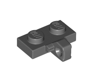 LEGO Gris pierre foncé Charnière assiette 1 x 2 avec Verticale Verrouillage Stub avec rainure inférieure (44567 / 49716)