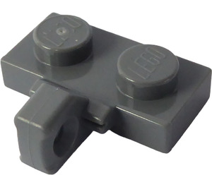 LEGO Dark Stone Gray Hinge Plate 1 x 2 with Vertical Locking Stub without Bottom Groove (44567)
