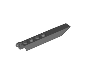 LEGO Dark Stone Gray Hinge Plate 1 x 8 with Angled Side Extensions (Round Plate Underneath) (14137 / 30407)