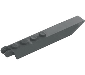 LEGO Dark Stone Gray Hinge Plate 1 x 8 with Angled Side Extensions (Squared Plate Underneath) (14137 / 50334)