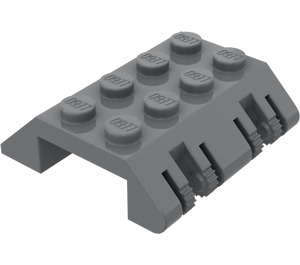 LEGO Dunkles Steingrau Scharnier Steigung 4 x 4 (45°) (44571)