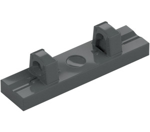 LEGO Dark Stone Gray Hinge Tile 1 x 4 Locking with 2 Single Stubs on Top (44822 / 95120)