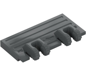 LEGO Dark Stone Gray Hinge Train Gate 2 x 4 Locking Dual 2 Stubs with Rear Reinforcements (44569 / 52526)