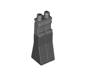 LEGO Dark Stone Gray Hips and Legs with Black Slope Extensions (18386)