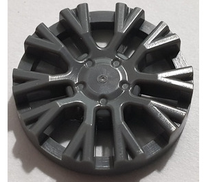 LEGO Dark Stone Gray Hub Cap Spoke Y Shape