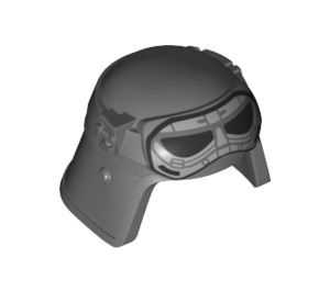 LEGO Dark Stone Gray Imperial Pilot Helmet with Black and Gray Goggles (38365)
