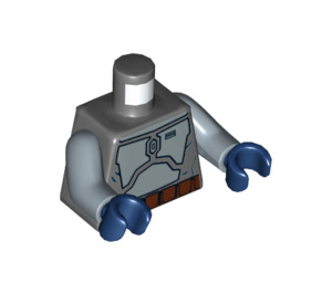 LEGO Dark Stone Gray Jango Fett Torso (973 / 76382)