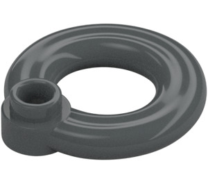 LEGO Dark Stone Gray Lifebuoy with Hollow Stud (30340)