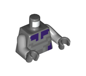 LEGO Mørk stengrå Llama Ridder Minifig Torso (973 / 76382)