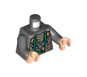 LEGO Gris pierre foncé Loki Torse (973 / 76382)