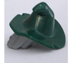 LEGO Gris pierre foncé Longue Cheveux avec Dark Green Witch Chapeau