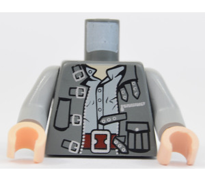 LEGO Grigio pietra scuro Mad-Occhio Moody Busto con Medium Stone Braccia e Chiaro Carne Mani (973 / 76382)