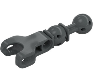 LEGO Dark Stone Gray Medium Ball Joint with Ball Socket and Beam (90608)