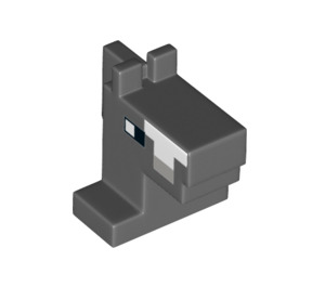 LEGO Dark Stone Gray Minecraft Horse Head (34454)