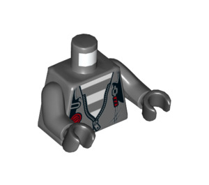 LEGO Gris piedra oscuro Minifigura Torso (973 / 76382)