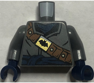 LEGO Dunkles Steingrau Minifig Torso mit Batman Logo auf Bandolier mit Dark Blau Sash und Schal (973)