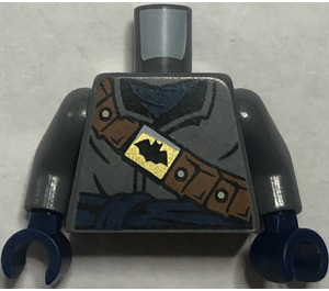 LEGO Mørk steingrå Minifigur Overkropp med Batman logo på Bandolier med Dark Blå Sash og Skjerf (973)