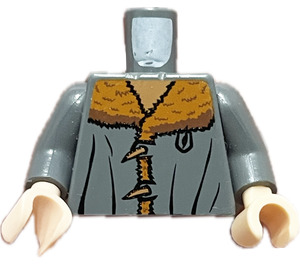 LEGO Grigio pietra scuro Minifigure Busto con Giacca e Mouton Collare (973 / 76382)