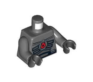 LEGO Dunkles Steingrau Minifig Torso mit Raum Polizei Armor (973 / 76382)