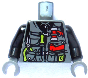 LEGO Gris piedra oscuro Minifigura Torso con Tools y Pockets (973 / 76382)