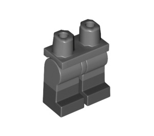 LEGO Dunkles Steingrau Minifigure Hüften und Beine mit Schwarz Boots (21019 / 77601)