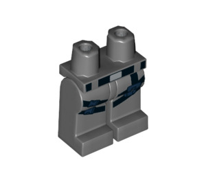 LEGO Dunkles Steingrau Minifigure Hüften und Beine mit Dekoration (3815 / 21621)