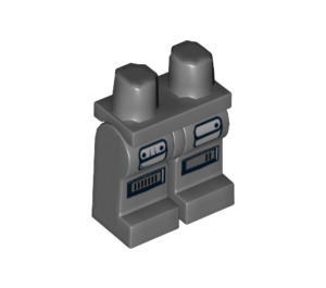 LEGO Dunkles Steingrau Minifigure Hüften und Beine mit Raum Polizei Pockets (3815 / 86671)