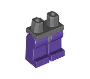 LEGO Gris pierre foncé Minifigure Les hanches avec Dark Purple Jambes (73200 / 88584)